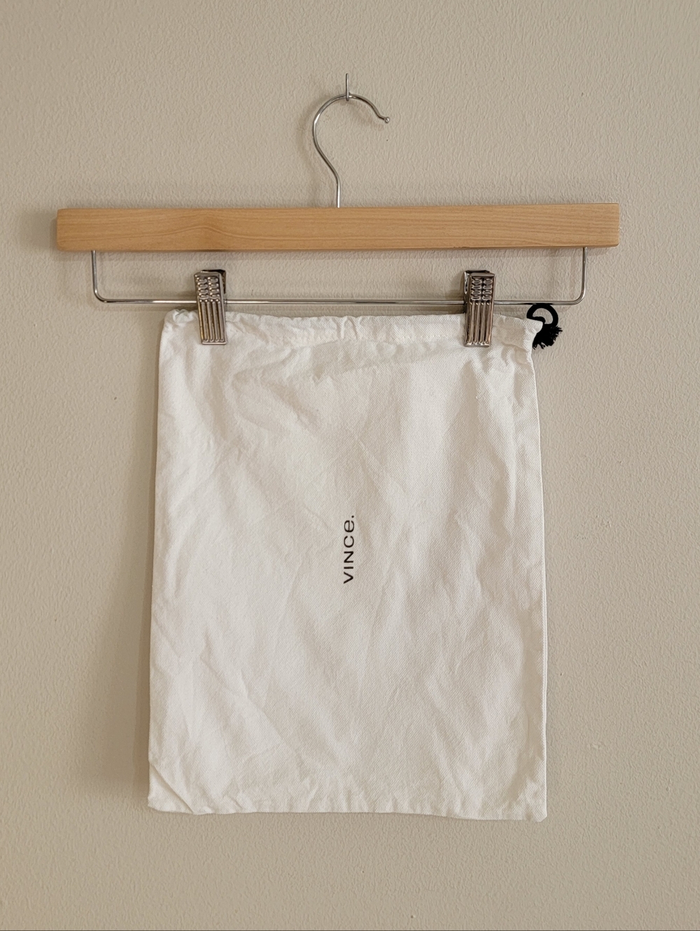 Vince White Drawstring Dust Bag